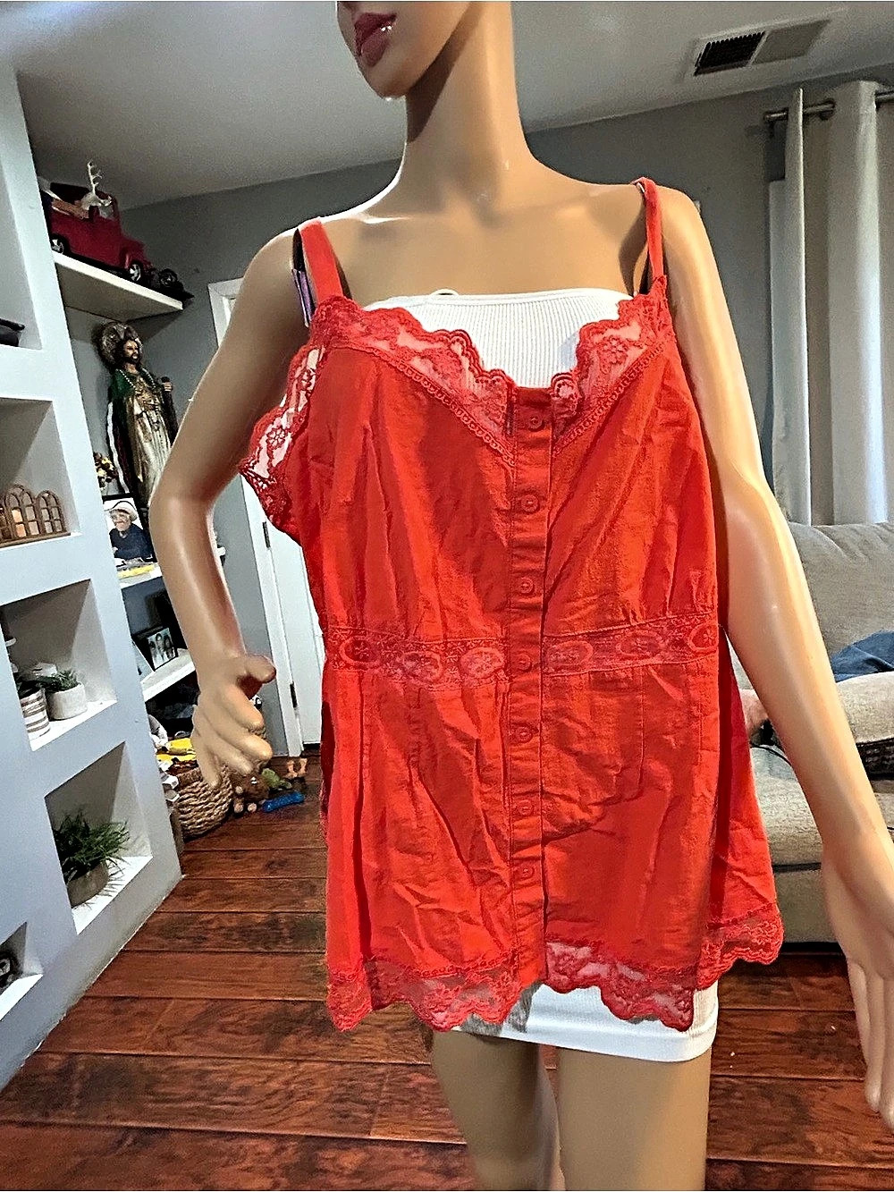 TORRID Camisole Lace Trim Orange Size 3X Like New